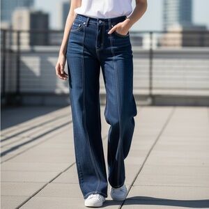 Women’s Wide Leg Jeans Dark Blue